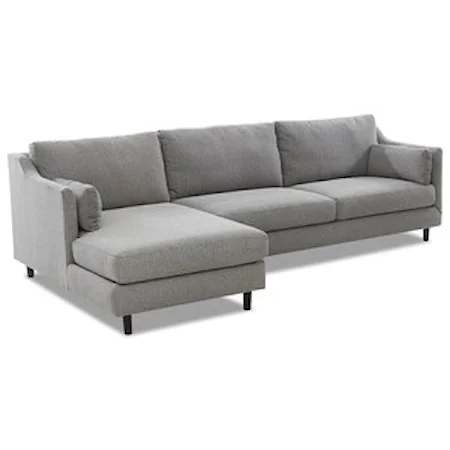 3-Seat Contemporary Modular Chaise Sofa with LAF Chaise